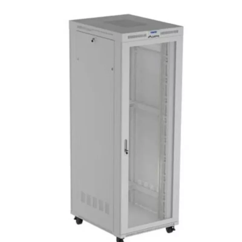 19 colių stovo spinta LANBERG FF01-8047-23SL 47U 800x1200 mm pilka su perforuotomis durelėmis