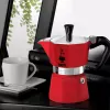 Bialetti Moka Express 1TZ espreso kavinukas (moka), 1 puodelis (50 ml), raudonas