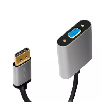 LogiLink CDA0109 Keitiklis DisplayPort į VGA 0,15 m Pilka Juoda