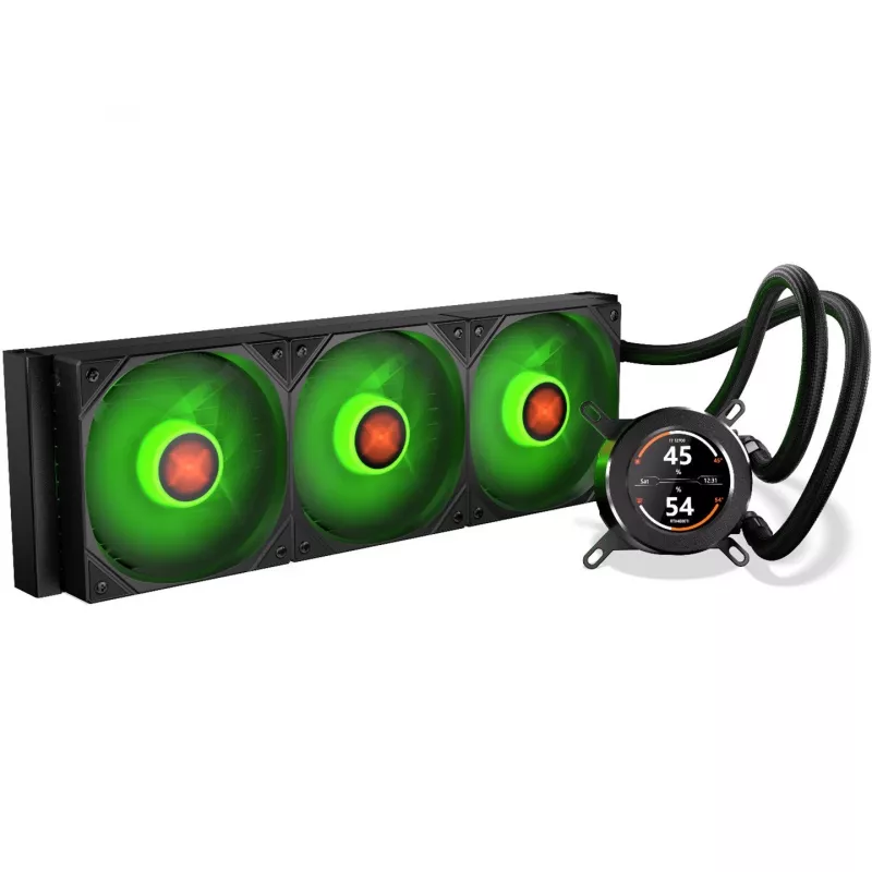 HydroGlance 360 LCD skysčio aušintuvas, juodas