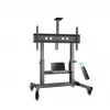 TV stovas ONKRON TS1991E-B mobilus grindinis laikiklis 55–100 colių televizoriams, juodas, aukštis 1100–1600 mm, 130 kg, VESA iki 1000×600