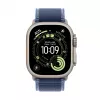 Apple Watch Ultra 3 GPS + Cellular 49mm natūralaus titano korpusas su Blue/Bright Blue Trail Loop dirželiu - S/M