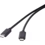 USB 3.1 Gen 2 laidas Renkforce 1 m su USB-C jungtimi, juodas