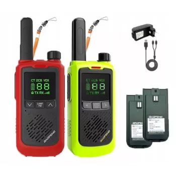 Nešiojama racija Baofeng BF-T17 žalia – 16 kanalų, 5W, 400–470 MHz, 1500 mAh