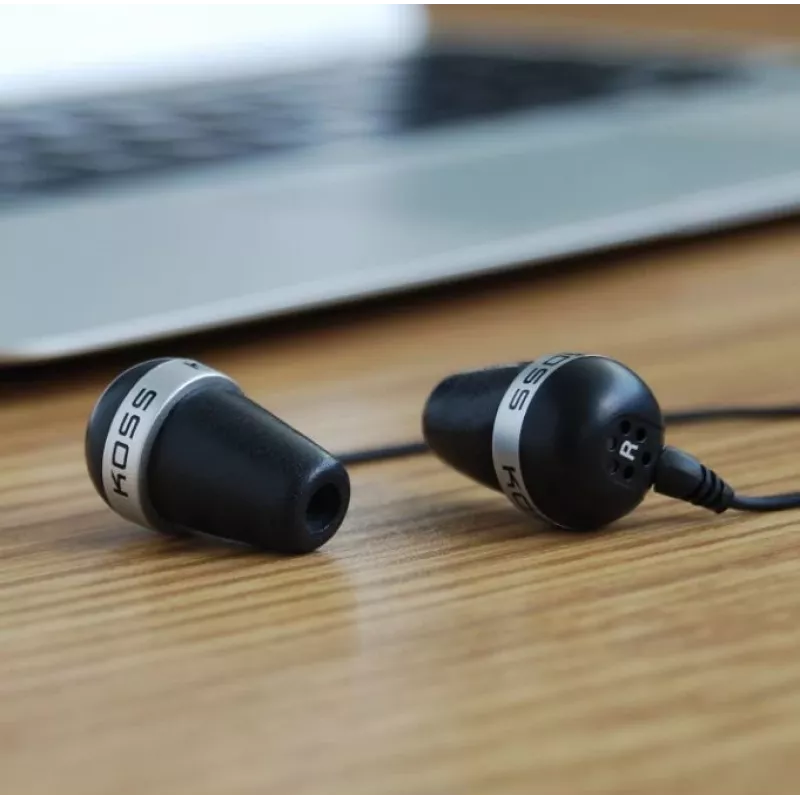 Koss THE PLUG CLASSIC laidinės ausinės, į ausis, triukšmo slopinimas, juodos