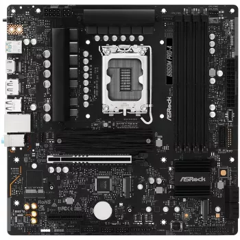 Motininė plokštė ASRock B860M Pro-A micro ATX — Intel B860, LGA 1851, DDR5, 4 DIMM, iki 256 GB, 2,5Gb Ethernet
