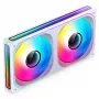 JONSBO ZB-240W 2x120mm ARGB PWM korpuso ventiliatoriai - Balti
