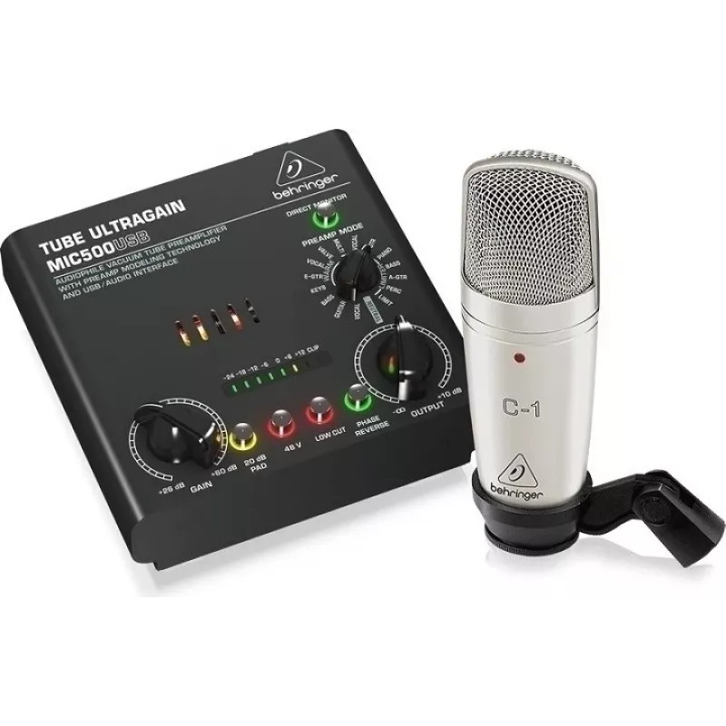 Mikrofonas Behringer Voice Studio – įrašymo ir tinklalaidžių rinkinys