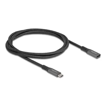 DeLOCK USB ilginamasis kabelis USB Type-C vyriškas į moterišką 10 Gbps 1 m pilkas metalinis