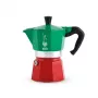 Bialetti La Mokina 0005650 — aliumininis kavinukas viryklei, žalia/raudona/sidabrinė