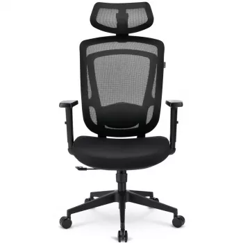 Biuro kėdė Sharkoon OfficePal C10 – juoda, ergonomiška, reguliuojamo aukščio