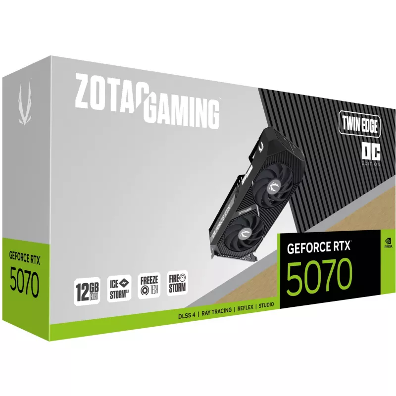 ZOTAC GAMING GeForce RTX 5070 Twin Edge OC 12GB GDDR7 vaizdo plokštė