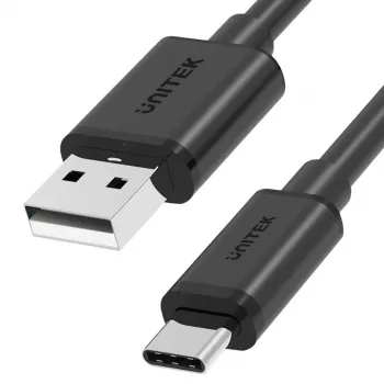UNITEK USB kabelis USB-A – USB-C 25 cm, Y-C480BK