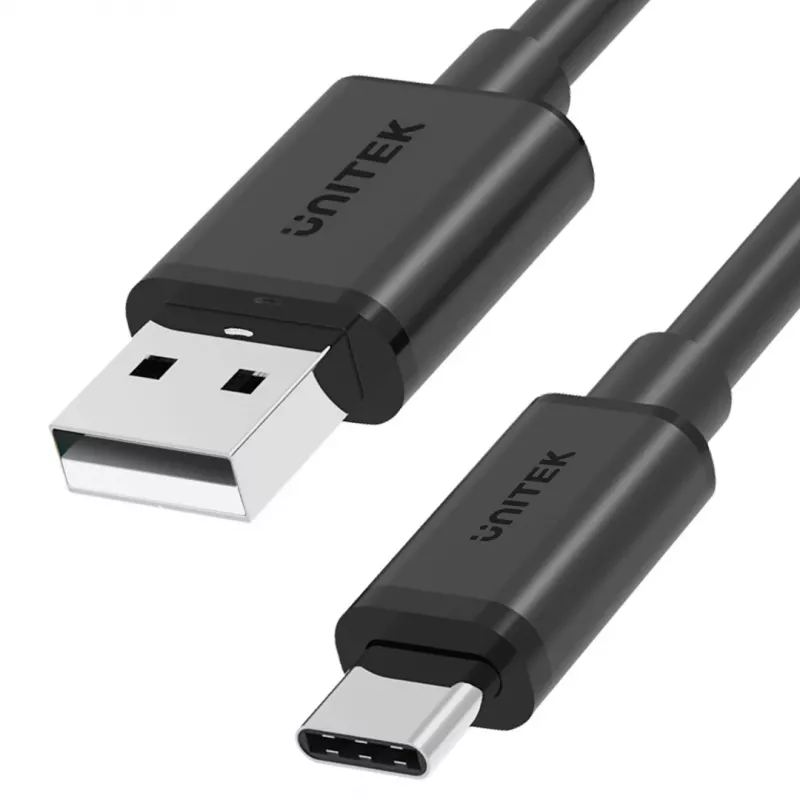 UNITEK USB kabelis USB-A – USB-C 25 cm, Y-C480BK