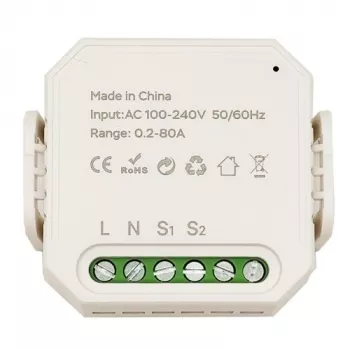 Išmanusis energijos matuoklis Tuya HS084080, 1P+N, 80A, Wi-Fi
