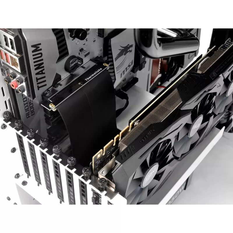 PCI Express x16 riser kabelis Thermaltake AC-053-CN1OTN-C1, 0,2 m, juodas