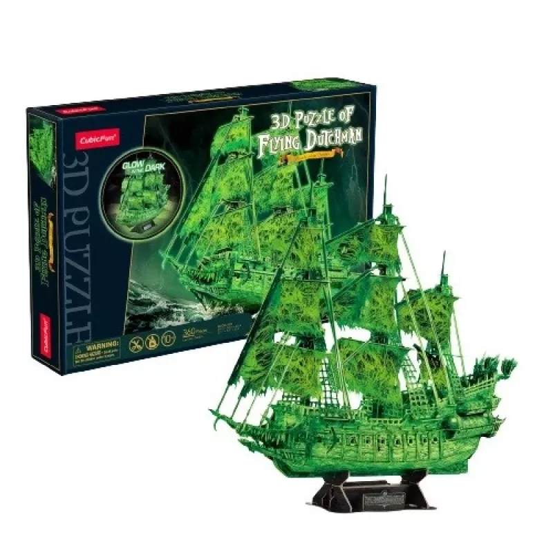 3D dėlionės modelis „Skrajojantis olandas“ šviečiantis tamsoje, CubicFun 306-T4041H