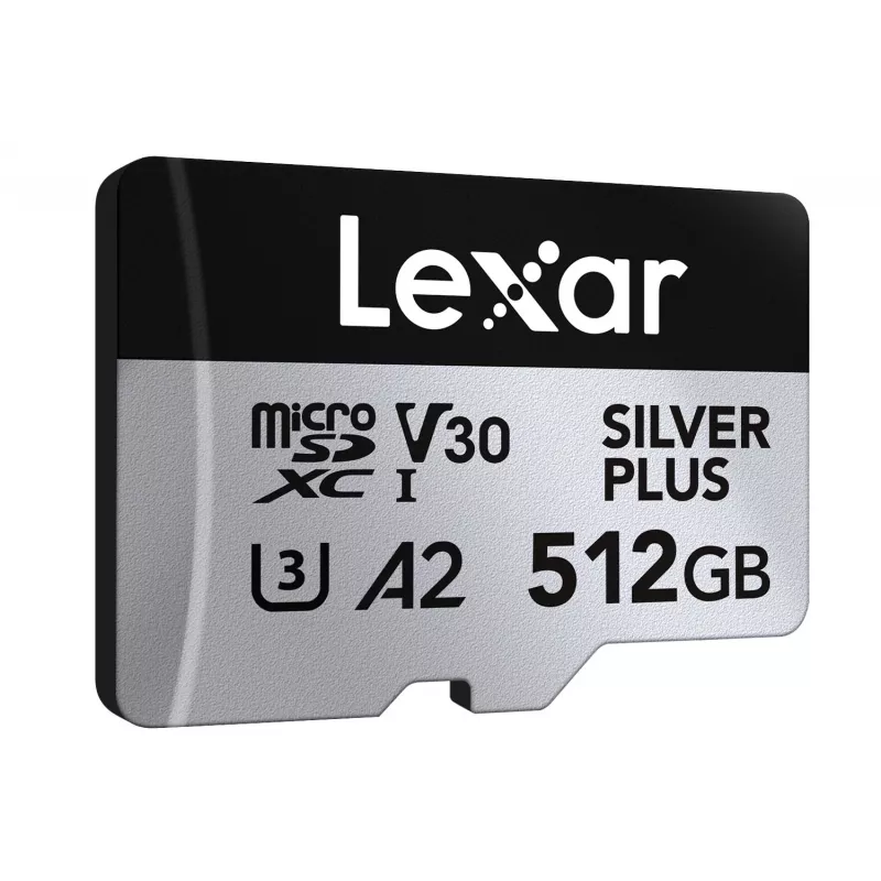 „Lexar“ 512GB UHS-I microSDXC SILVER PLUS atminties kortelė