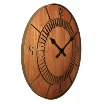 NeXtime klok 3113br medinis apvalus sieninis laikrodis, Ø50 cm, rudas