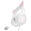 Ausinės „Razer Kraken Kitty V2“ laidinės USB Type-A baltos – uždedamos, lankeliu, 20–20000 Hz, 2 m kabelis