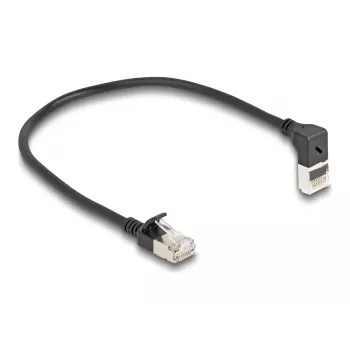 Tinklo kabelis DeLOCK RJ45 Cat.6A 0,25m Juodas