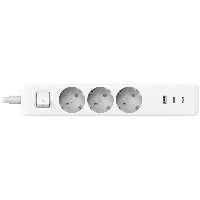 Maitinimo blokas Xiaomi BHR07UKEU – 3 kištukiniai lizdai CEE 7/4 (Schuko), 250 V, 1,4 m laidas, balta