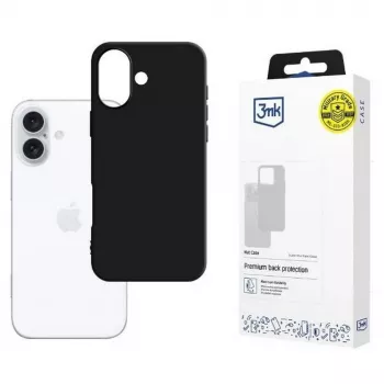 Matinis dėklas iPhone 16 6,1 juodas 3MK