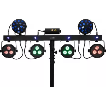 LED PAR Šviestuvas EUROLITE KLS Laser Bar Next FX 51741094 – kompaktiškas sceninis užpildymas su integruotais lazeriniais efektais
