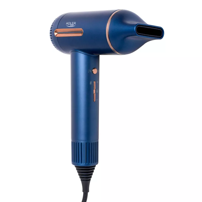 Adler AD 2271 SUPERSPEED plaukų džiovintuvas | 1500 W | 6 temperatūros režimai | jonų funkcija | difuzorius | mėlyna