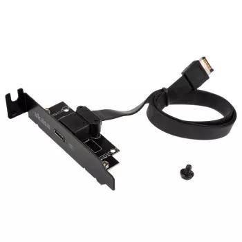 Akasa Low Profile PCI Bracket Adapter USB 3.1 Type C - juodas - Adapteris - Skaitmeniniai/Duomenys