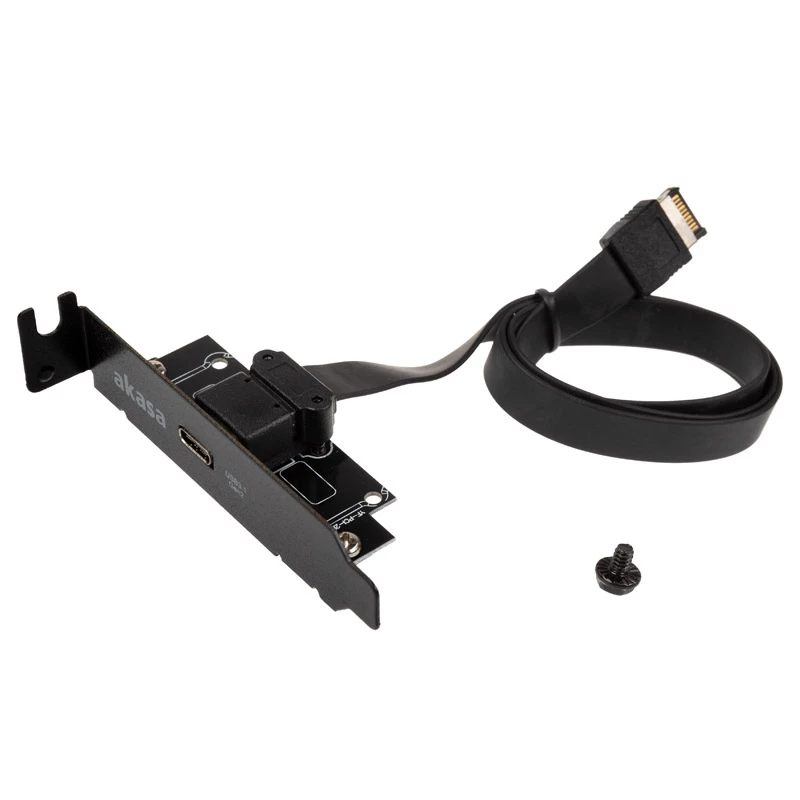 Akasa Low Profile PCI Bracket Adapter USB 3.1 Type C - juodas - Adapteris - Skaitmeniniai/Duomenys