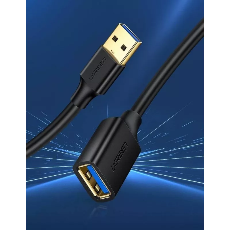 Ugreen USB 3.0 ilginimo laidas (motina) į USB 3.0 (tėvas) 2m (juodas)