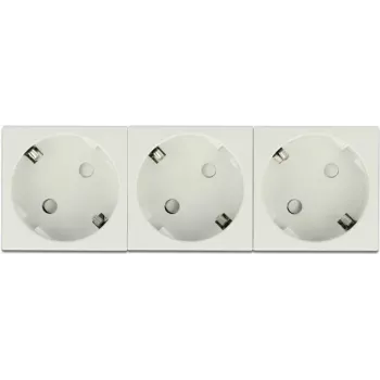 Delock Easy 45 Įžemintas kištukinis lizdas trigubas 45° išdėstymas 45 x 45 mm (81424)