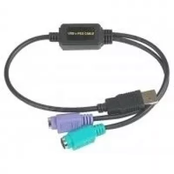 Datalogic ADP-203 Wedge į USB adapteris - 0,5 m - 2x 6 kontaktų Mini-DIN - USB A - Juodas (90ACC1903)