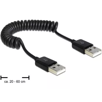 USB laidas DeLOCK 83239 USB 2.0 0,6 m juodas