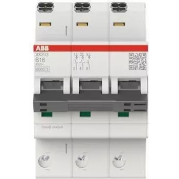 Automatinis jungiklis ABB SX203-B16 Flexline B charakteristika 6kA 16A 3P (2CDS253003R0165)