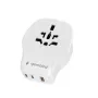 Sieninis kelioninis adapteris GEMBIRD TPA-1A2C20-02-W 20W — 1×USB-A + 2×USB-C, G tipo kištukas, 100–250V, baltas