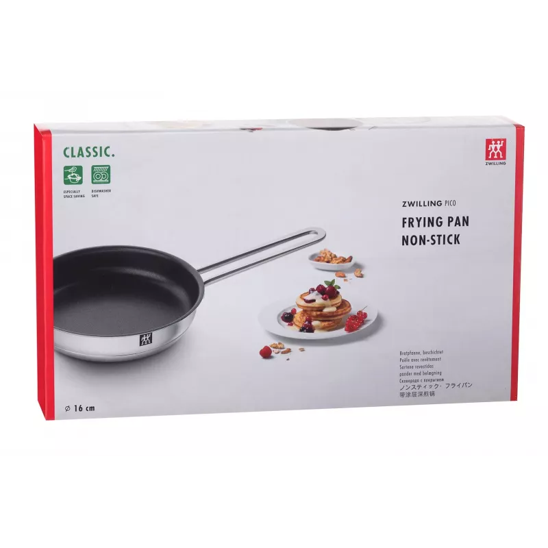 Universali keptuvė ZWILLING Pico Round 16 cm, nerūdijantis plienas, nelipni danga, tinkama orkaitei ir indaplovei