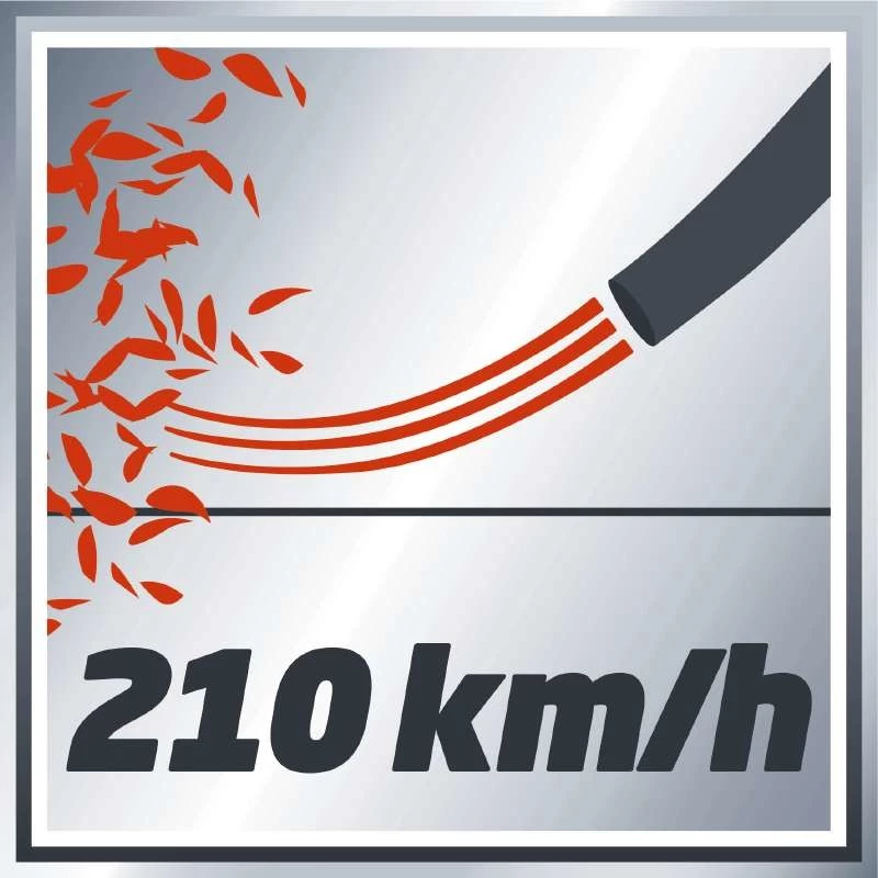 Belaidis lapų pūstuvas Einhell GE-CL 18 Li E Solo, 210 km/h, juodas/raudonas