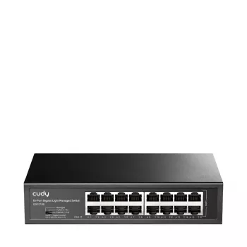 Cudy GS1016E 16 prievadų Gigabit Ethernet valdomas jungiklis, 16× 10/100/1000 Mbps