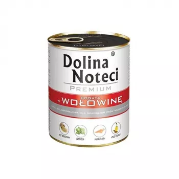 Šlapias šunų ėdalas Dolina Noteci Jautiena ir Kiauliena suaugusiems 800 g skardinė
