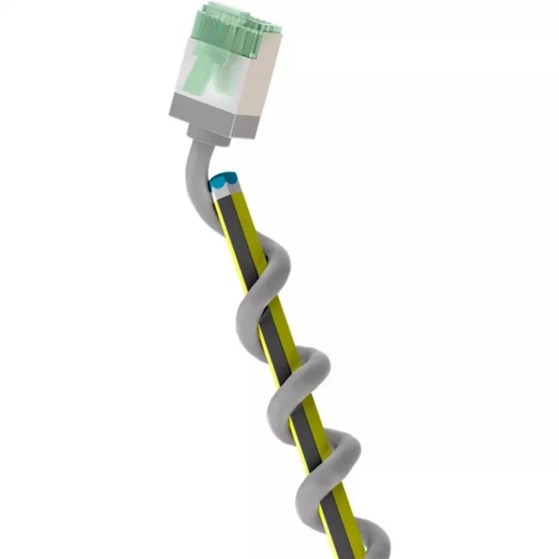 Goobay Ultra-Flexible CAT 8.1 Patch Cable slim U/FTP pilkas - itin trumpas kištukas 99,9% (74349)