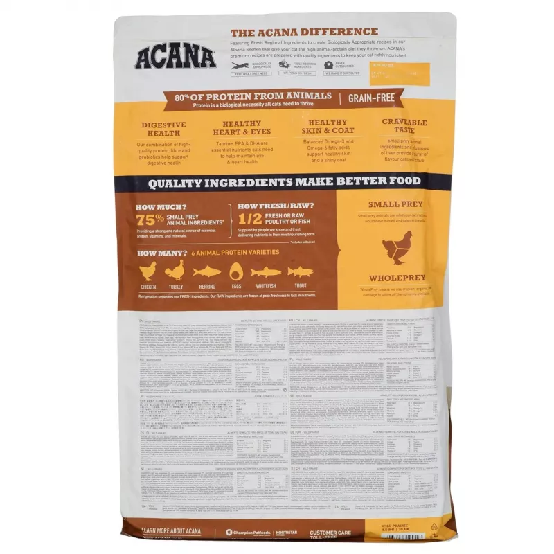Acana Wild Prairie Cat - sausas kačių maistas - 4,5 kg