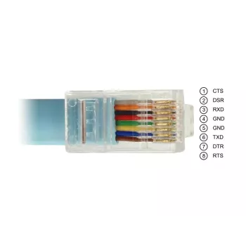 DeLOCK USB 2.0 Type-A kištukas į RS-232 RJ45 kištuką adapteris 2 m mėlynas