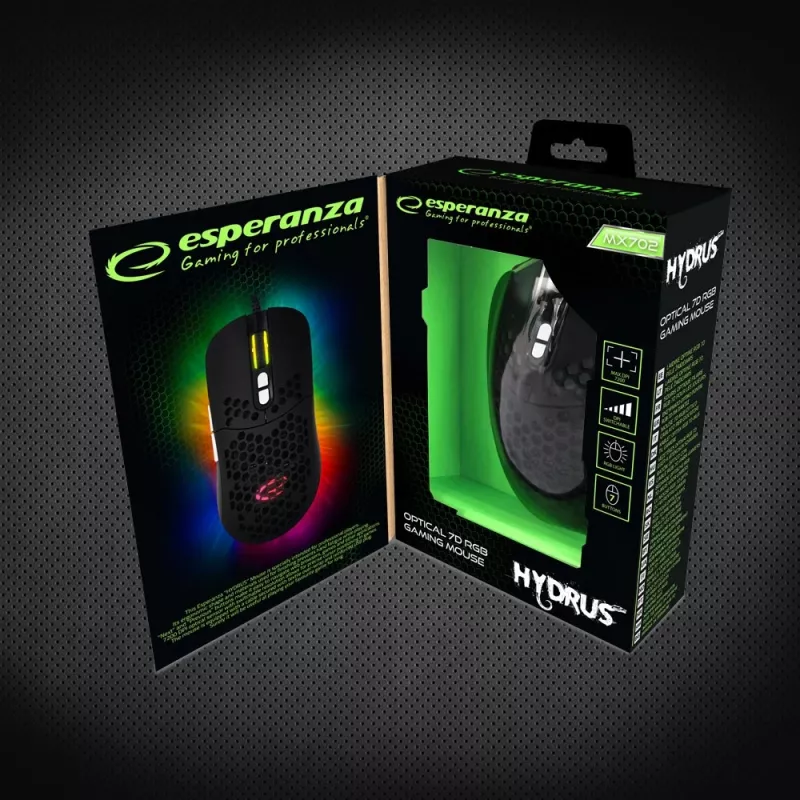 Esperanza EGM702 pelė dešinei rankai USB Optinė 7200 DPI