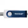 USB atmintukas PATRIOT Xporter X550 128GB, dviguba sąsaja USB-A ir USB-C 3.2 Gen 1, mėlynai baltas