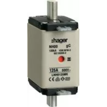 HAGER LNH0125MK saugiklis NH00 125A 500V gG MKen. S-frei