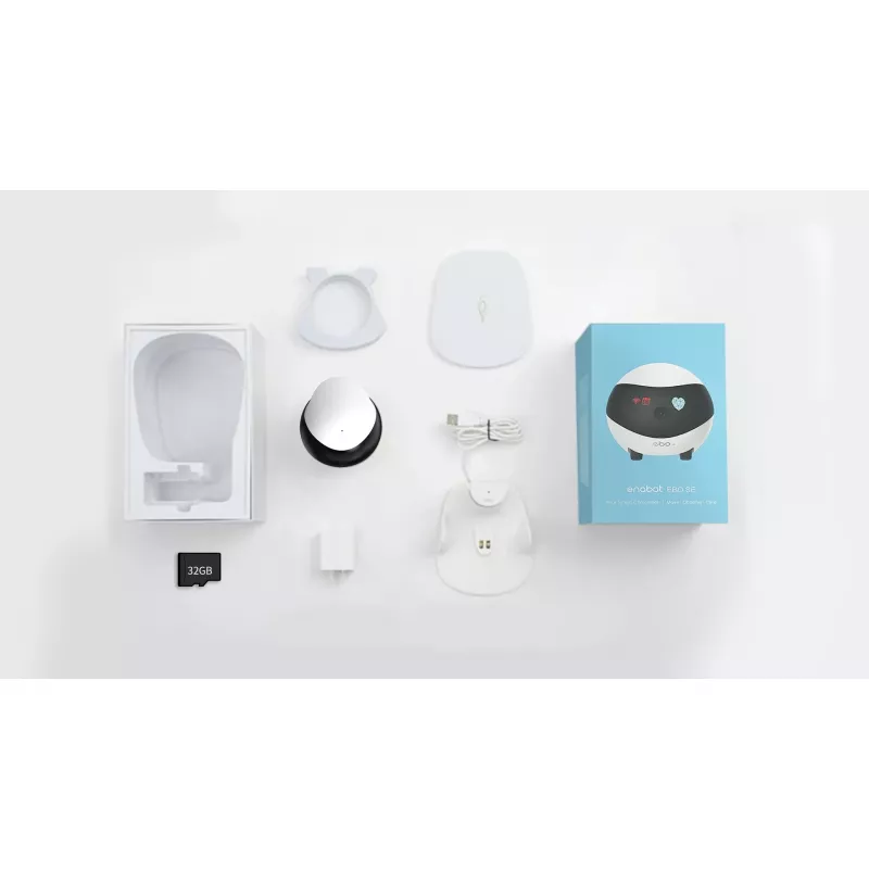 Enabot EBO SE robotinis IP fotoaparatas kompaktiškas N/A MP N/A 16GB išorinė atmintis, palaiko iki 256GB
