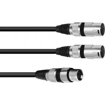 Garso kabelis XLR 3-pin 2 x XLR 3-pin juodas Omnitronic 30225206