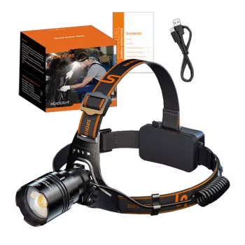 Įkraunamas Superfire HL31 Type-C LED priekinis žibintas 3000 liumenų